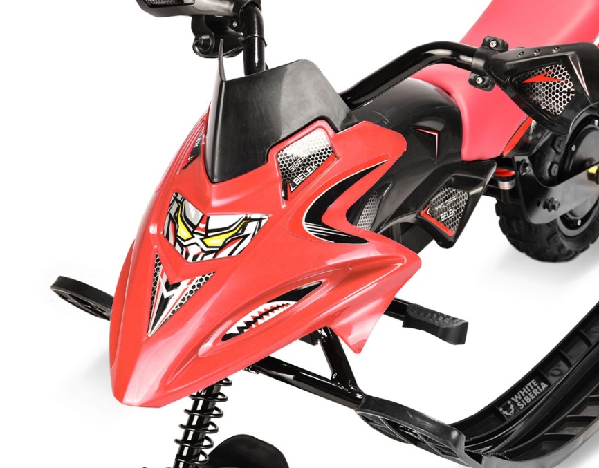 Электроснегокат WHITE SIBERIA BELEK 800W красный фото 5