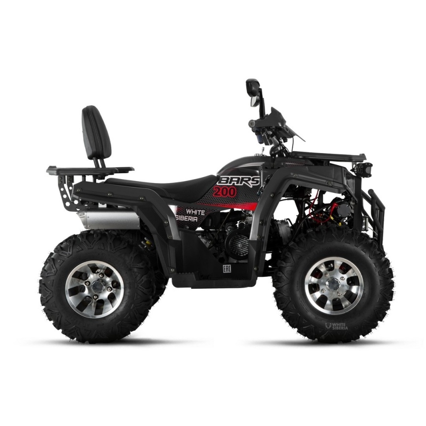 Бензиновый квадроцикл WHITE SIBERIA BARS 200CC PRO (черный) фото 9