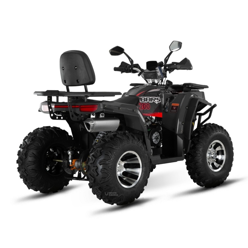 Бензиновый квадроцикл WHITE SIBERIA BARS 200CC PRO (черный) фото 3