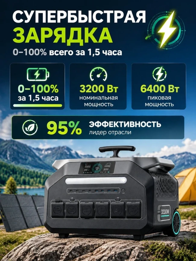 Портативная электростанция eDro LFP 3200 W фото 11