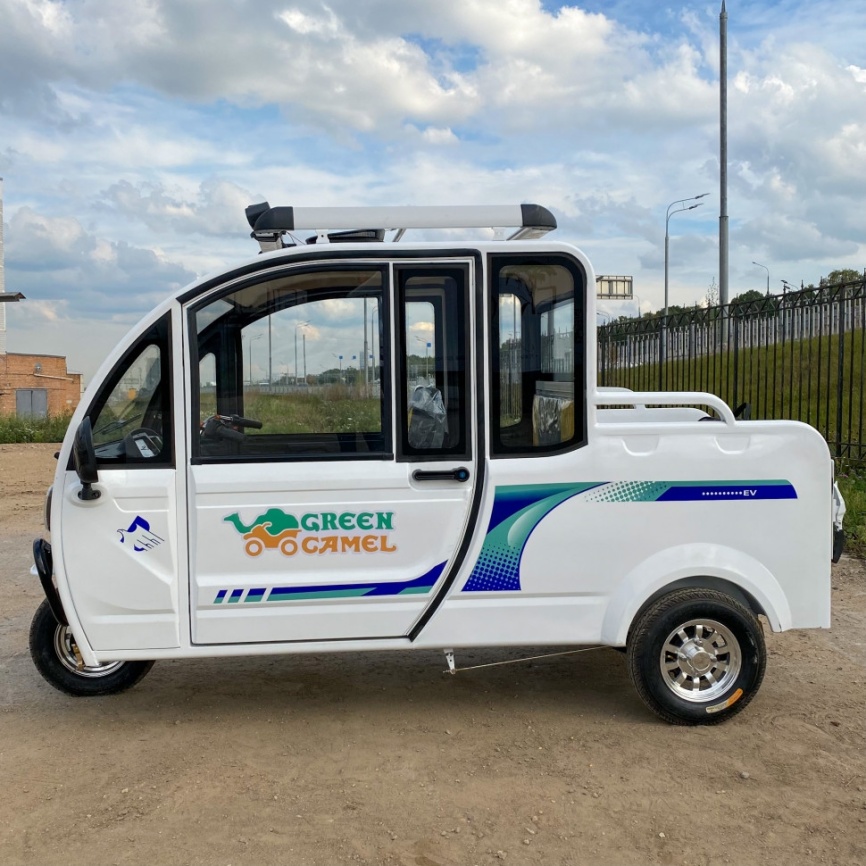 Трицикл GreenCamel Шторм Пикап (60V 1500W) кабина, кузов, понижающая фото 10