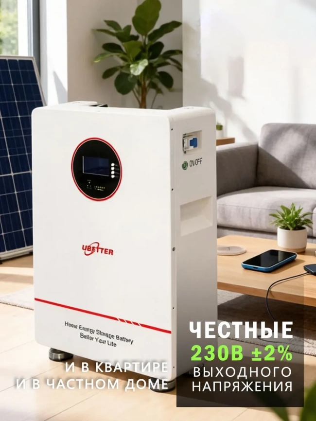 Домашняя стационарная аккумуляторная станция Ubetter 15 кВт*ч / 11000 Вт фото 2