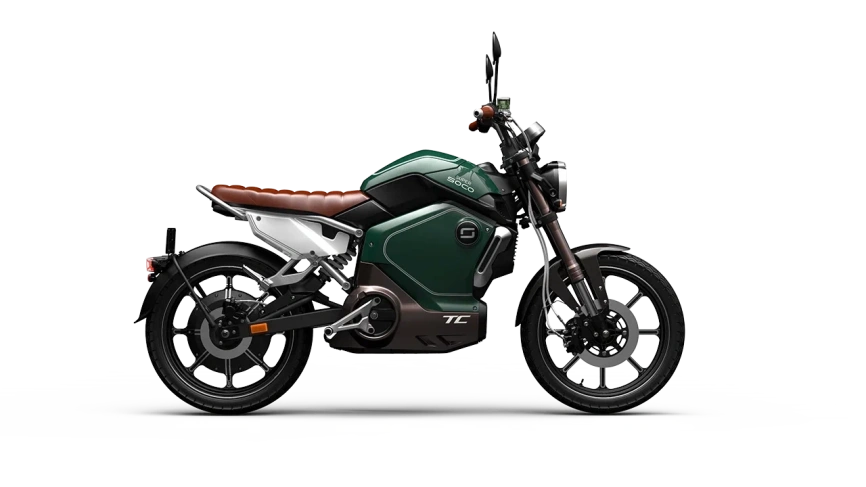 Электромотоцикл WHITE SIBERIA SUPER SOCO TC (Зеленый) фото 4