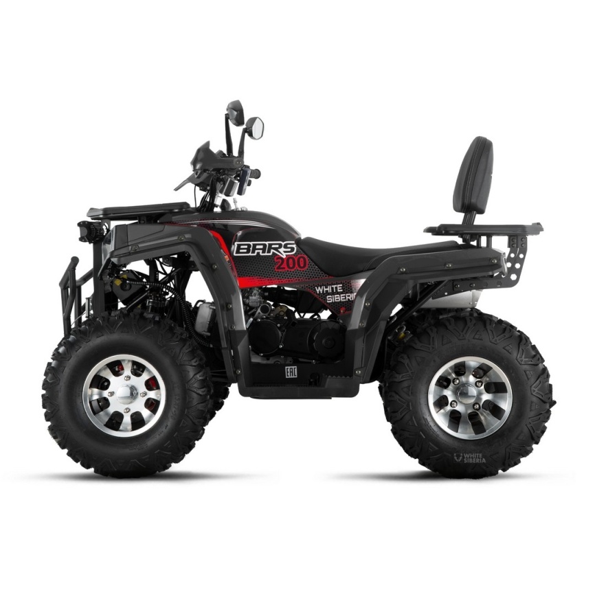 Бензиновый квадроцикл WHITE SIBERIA BARS 200CC PRO (черный) фото 10