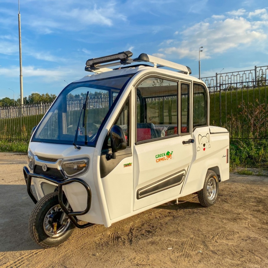 Трицикл GreenCamel Шторм Пикап (60V 1500W) кабина, кузов, понижающая фото 18