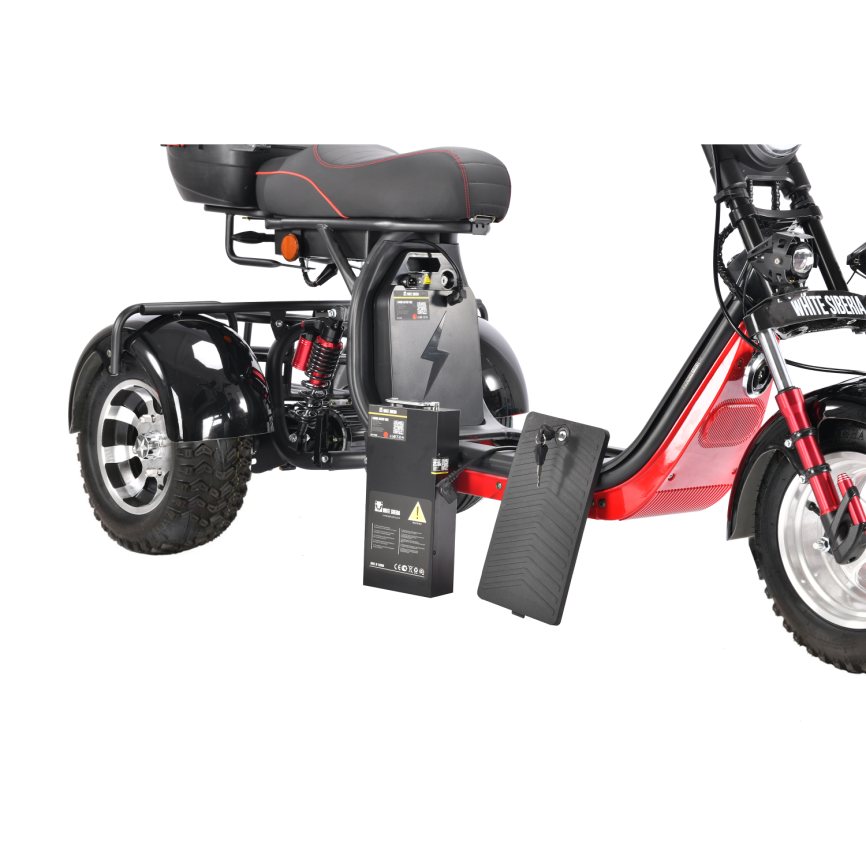WHITE SIBERIA PRO TRIKE 3000W BLACK (колёса allroad) фото 8