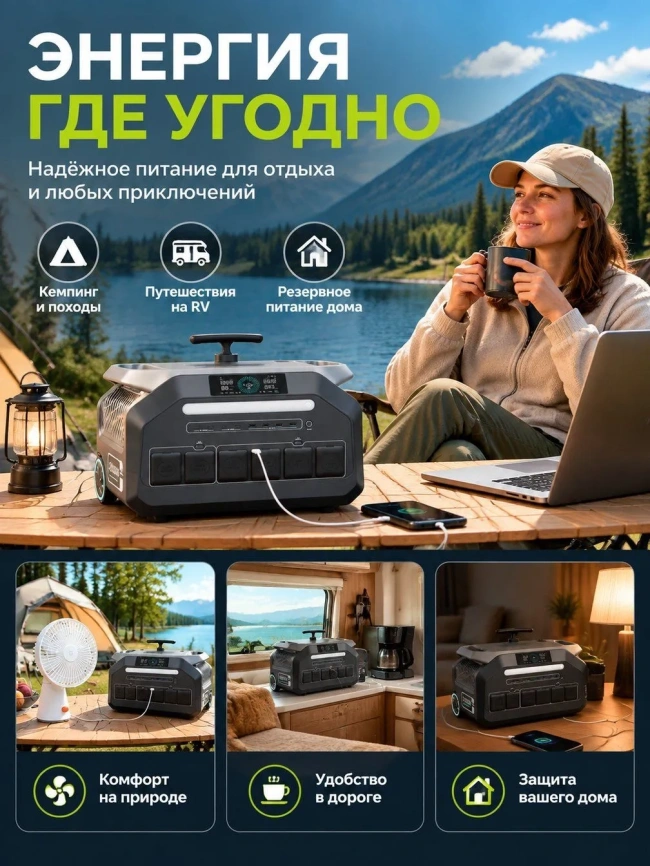 Портативная электростанция eDro LFP 3200 W фото 10