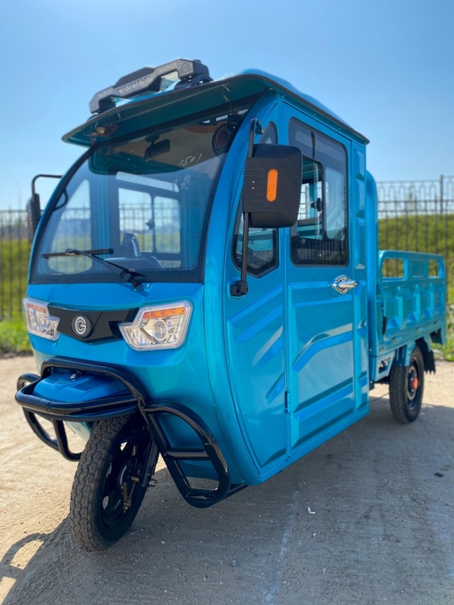 Трицикл грузовой GreenCamel Тендер D1500 (60V 1000W) кабина, понижающая фото 2