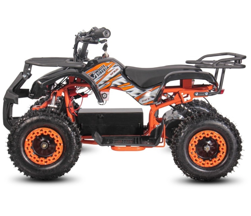 Детский электроквадроцикл WHITE SIBERIA SNEG MINI  ORANGE фото 3