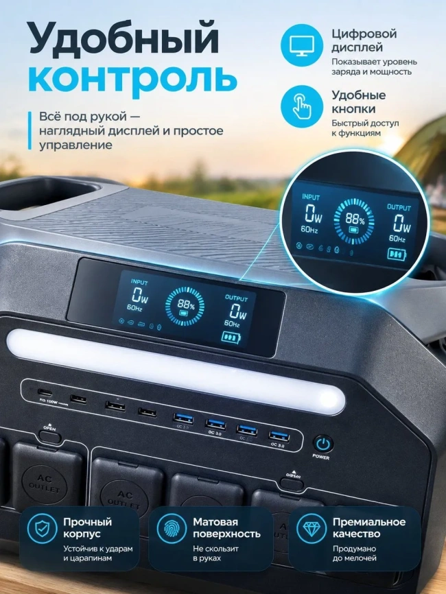 Портативная электростанция eDro LFP 3200 W фото 4