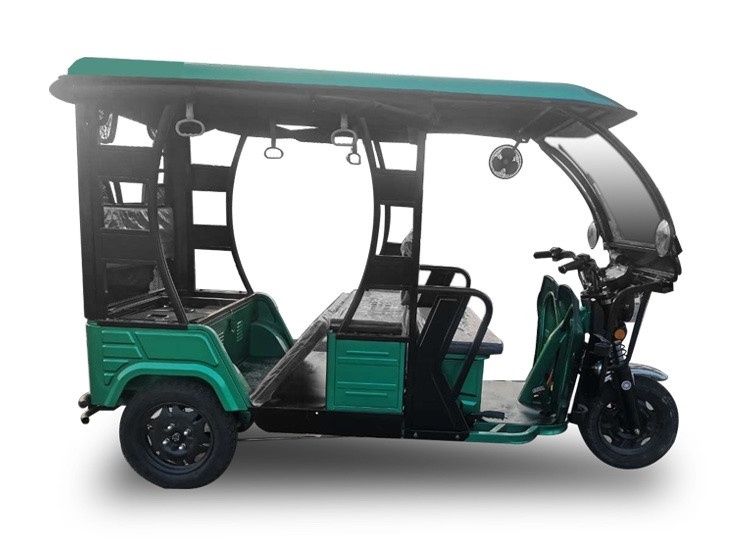 Трицикл пассажирский GreenCamel Пони Рикша New (5чел 60V 1000W 35 км/ч) крыша, дифф фото 3