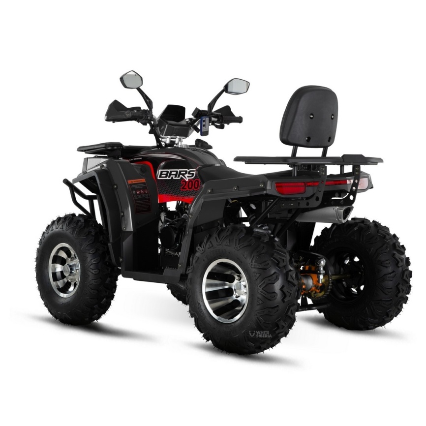 Бензиновый квадроцикл WHITE SIBERIA BARS 200CC PRO (черный) фото 5