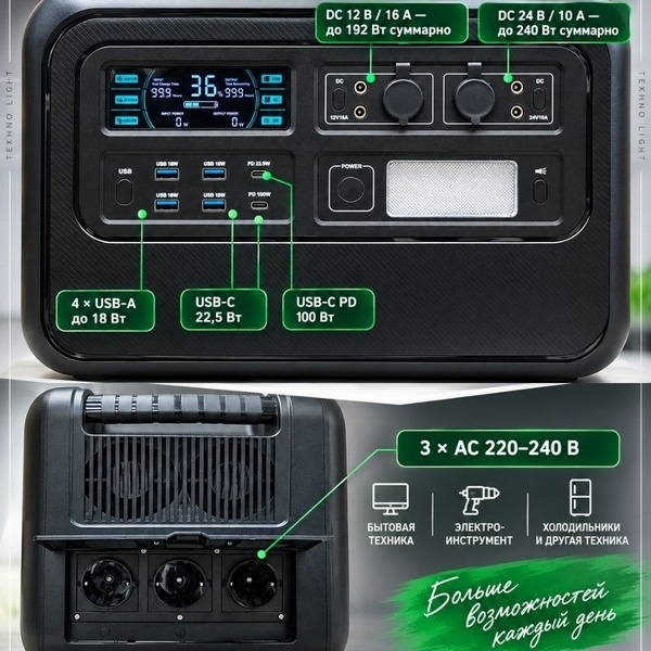 Портативная электростанция eDro GOKCL 2400w фото 4
