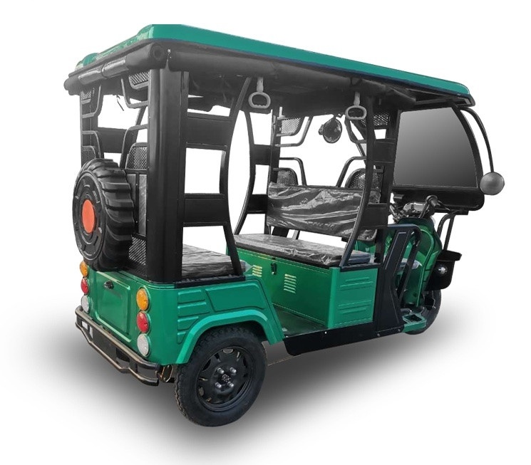 Трицикл пассажирский GreenCamel Пони Рикша New (5чел 60V 1000W 35 км/ч) крыша, дифф фото 2