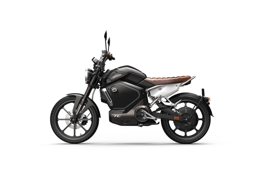 Электромотоцикл WHITE SIBERIA SUPER SOCO TC (Черный), фото 3