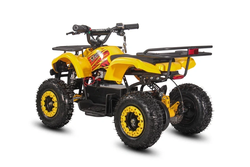 Детский электроквадроцикл WHITE SIBERIA SNEG MINI YELLOW фото 8