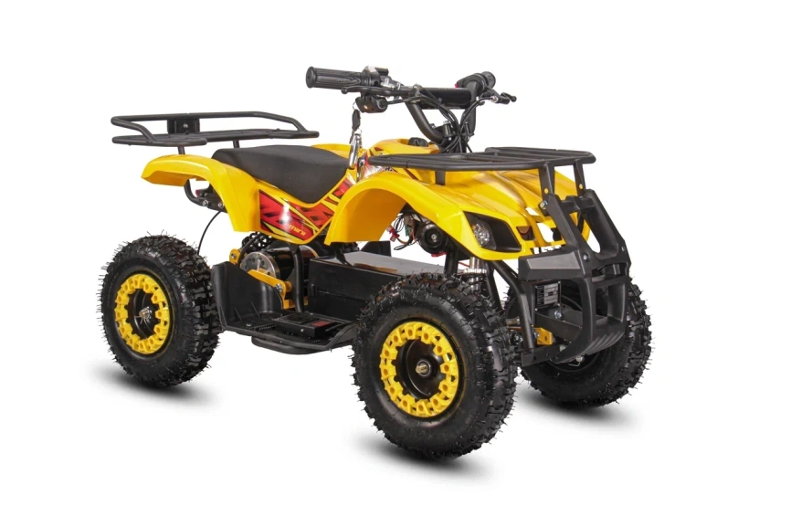 Детский электроквадроцикл WHITE SIBERIA SNEG MINI YELLOW фото 4