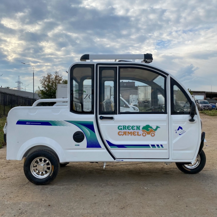 Трицикл GreenCamel Шторм Пикап (60V 1500W) кабина, кузов, понижающая фото 12