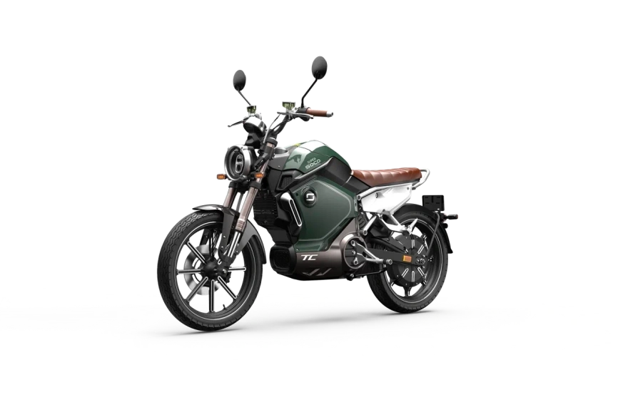 Электромотоцикл WHITE SIBERIA SUPER SOCO TC (Зеленый) фото 2