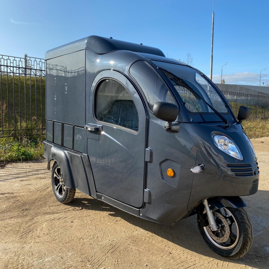 Трицикл грузовой GreenCamel Тендер E1200 (72V 2500W) кабина, BOX, понижающая фото 3