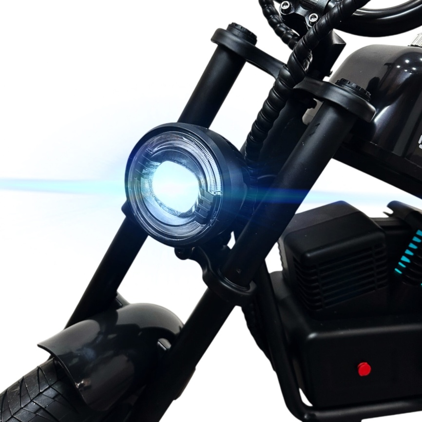 Детский электромотоцикл eDro Chopper Черный фото 8