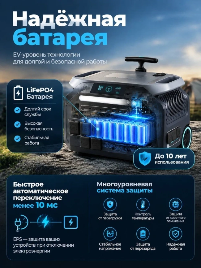 Портативная электростанция eDro LFP 3200 W фото 6
