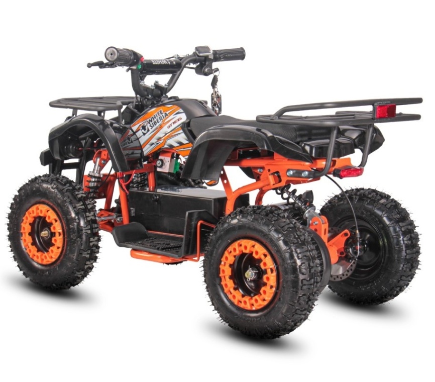 Детский электроквадроцикл WHITE SIBERIA SNEG MINI  ORANGE фото 6