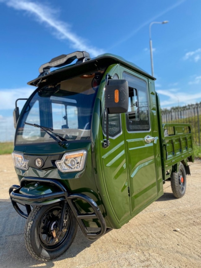 Трицикл грузовой GreenCamel Тендер D1500 (60V 1000W) кабина, понижающая фото 4