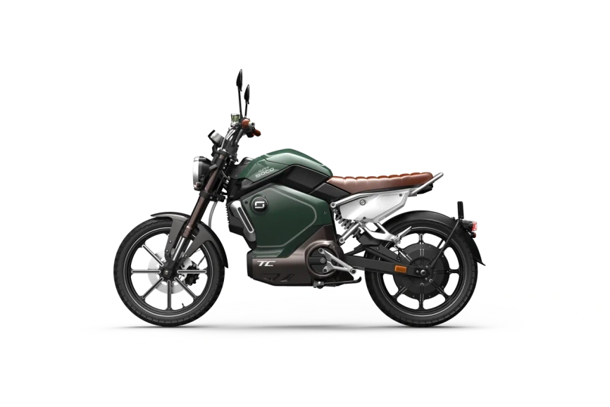 Электромотоцикл WHITE SIBERIA SUPER SOCO TC (Зеленый) фото 8