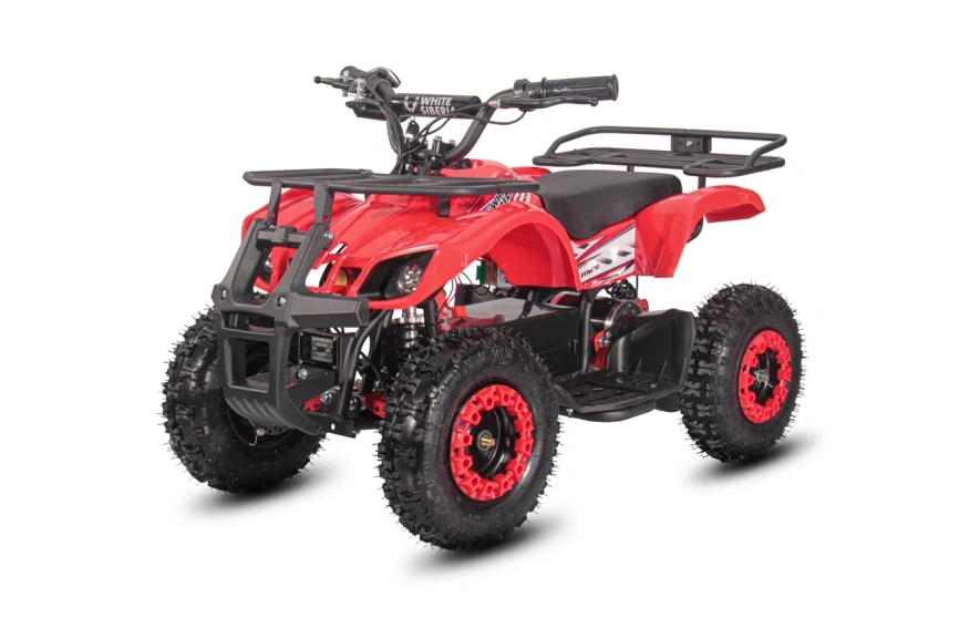 Детский электроквадроцикл WHITE SIBERIA SNEG MINI RED фото 6