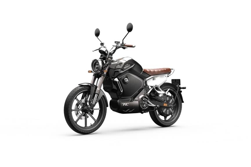 Электромотоцикл WHITE SIBERIA SUPER SOCO TC (Черный), фото 2