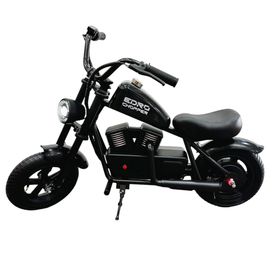 Детский электромотоцикл eDro Chopper Черный фото 2