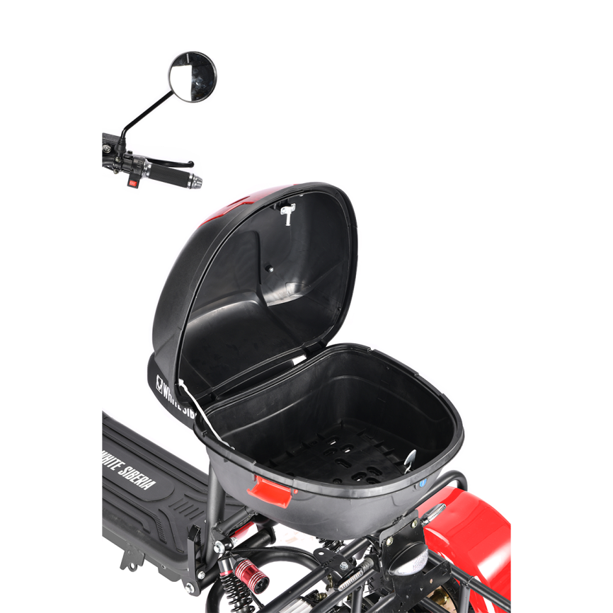 Электротрицикл WHITE SIBERIA TRIKE MINI RED 1500W Шоссейные колёса фото 18