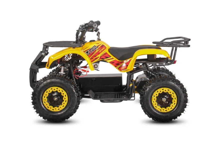 Детский электроквадроцикл WHITE SIBERIA SNEG MINI YELLOW фото 7