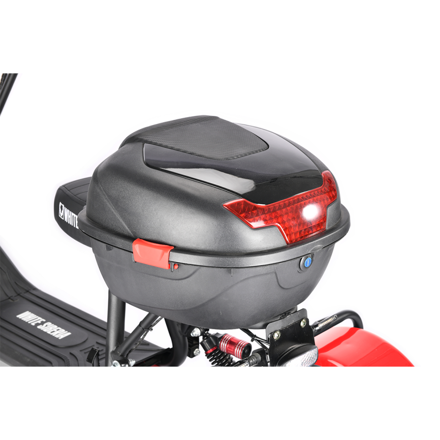 Электротрицикл WHITE SIBERIA TRIKE MINI RED 1500W Шоссейные колёса фото 3