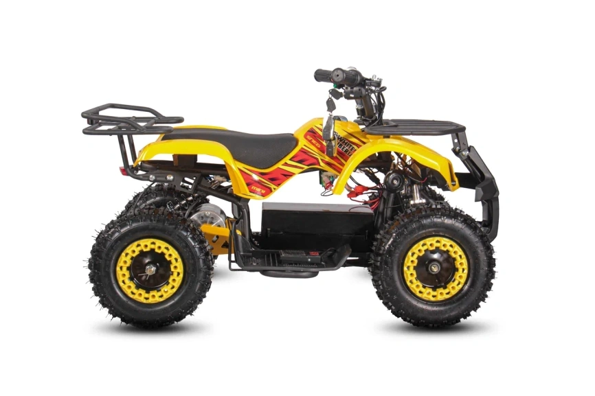 Детский электроквадроцикл WHITE SIBERIA SNEG MINI YELLOW фото 3