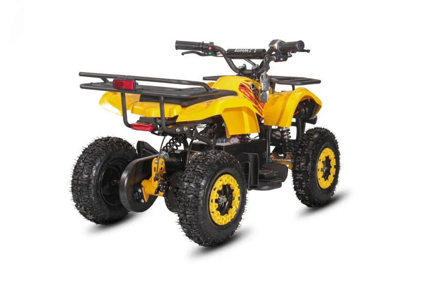 Детский электроквадроцикл WHITE SIBERIA SNEG MINI YELLOW фото 2