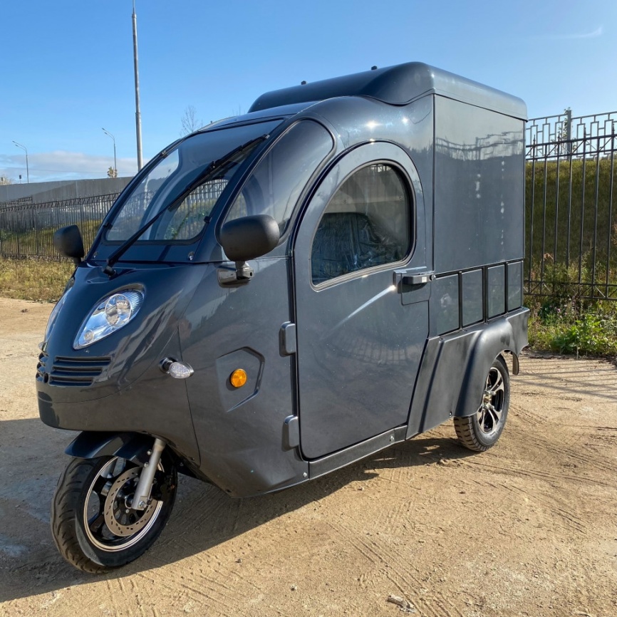 Трицикл грузовой GreenCamel Тендер E1200 (72V 2500W) кабина, BOX, понижающая фото 2