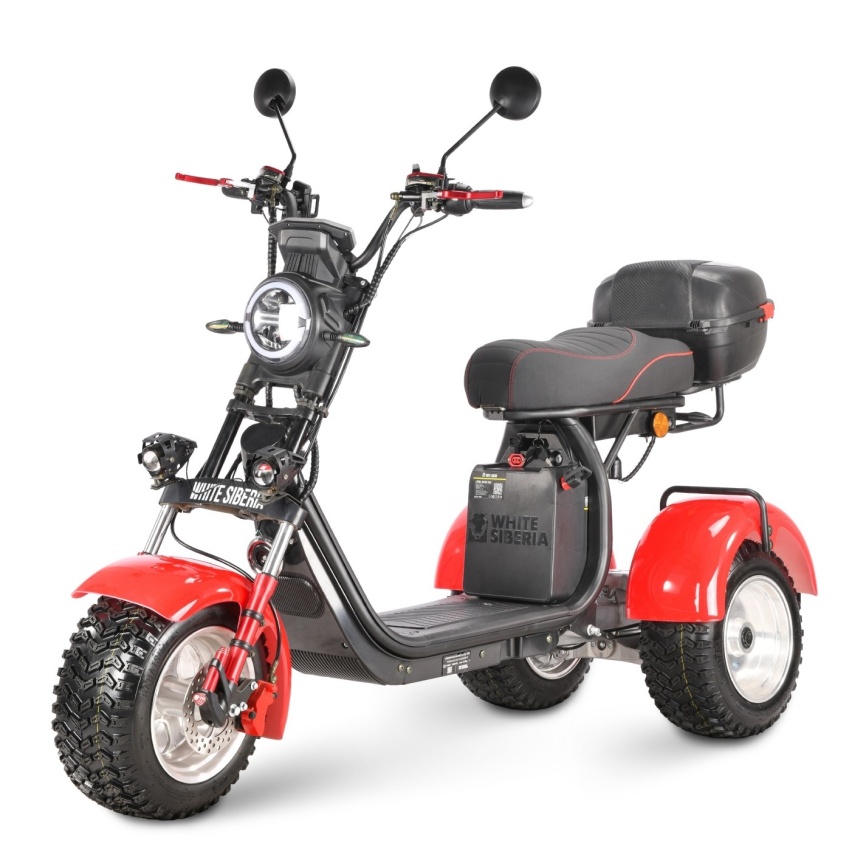 Электротрицикл WHITE SIBERIA IKRA 5000W Red фото 25