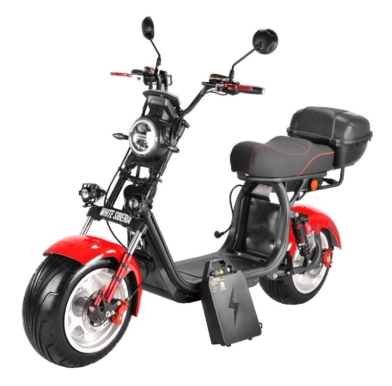 Электромотоцикл WHITE SIBERIA PRO MAX 3950W RED фото 5