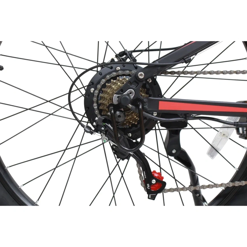 Электровелосипед WHITE SIBERIA CAMRY X Black Edition 500W фото 8